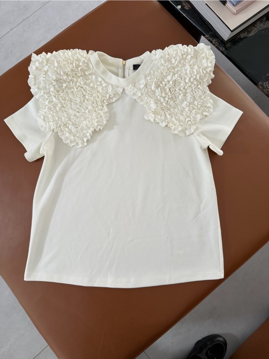 Gracia Tops - Gracia Ivory 3D Rosette Strapless Top Small Coquette Bridal Corset Blouse